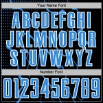 Sublimation Powder Custom Soccer Uniform Sports Lightning Blue-White Jersey Black