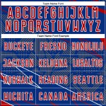 Jersey Custom Soccer Red-White Royal Sports Uniform Lines Sublimation