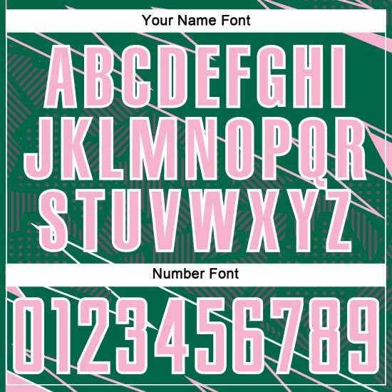 Uniform Sports Soccer Kelly Lines Sublimation Jersey Light Green Custom Pink-White