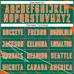 Lines Sublimation Jersey Custom Sports Orange-White Green Soccer Uniform Kelly